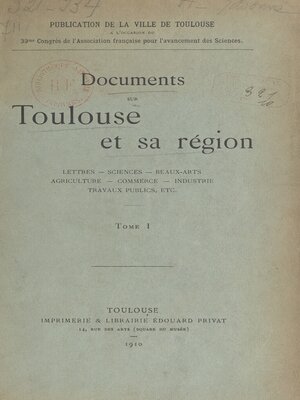 cover image of Documents sur Toulouse et sa région